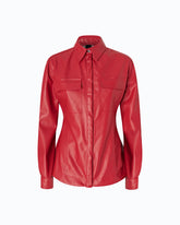 Chemise enduite façon cuir nappa - | Pinko