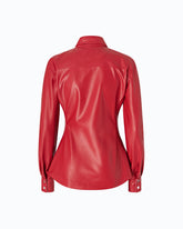 Chemise enduite façon cuir nappa - | Pinko