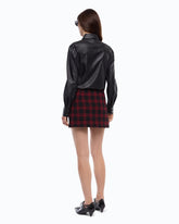 Nappa leather-effect coated shirt - | Pinko
