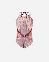Top de plage à imprimé bandana avec liens à nouer - | Pinko