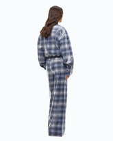 Pantaloni palazzo con motivo check e paillettes - | Pinko