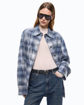 Overshirt con motivo check e paillettes - | Pinko