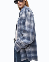 Overshirt con motivo check e paillettes - | Pinko