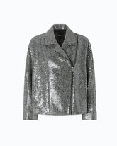 Caban con paillettes - | Pinko