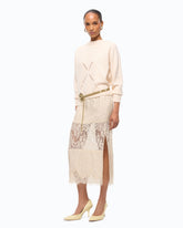 Gonna pencil in pizzo - Grigio | Pinko
