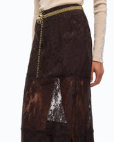 Lace pencil skirt - Brown | Pinko