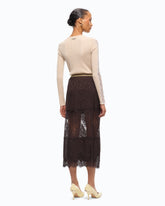 Lace pencil skirt - Brown | Pinko