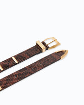 Ceinture cloutée en cuir embossé python 3 cm - | Pinko