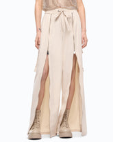 Pantaloni palazzo con zip e tasche cargo - | Pinko