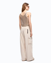 Pantaloni palazzo con zip e tasche cargo - | Pinko