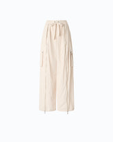 Palazzo trousers with zip and cargo pockets - | Pinko