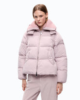 Caban évasé en tissu technique déperlant - Rose | Pinko