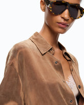 Camisa de sarga aterciopelada - | Pinko
