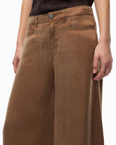 Pantalones palazzo de sarga aterciopelada - | Pinko
