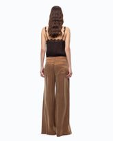 Pantalones palazzo de sarga aterciopelada - | Pinko