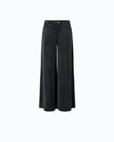 Palazzo trousers in peachskin-feel twill - | Pinko