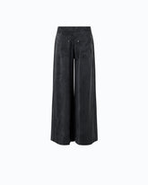 Palazzo trousers in peachskin-feel twill - | Pinko