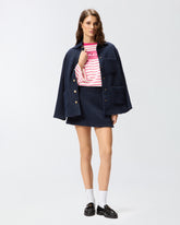 T-Shirt in jersone rigato stampa pinkomania - | Pinko