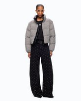 Tweed down jacket with detachable sleeves - | Pinko