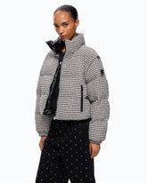 Tweed down jacket with detachable sleeves - | Pinko