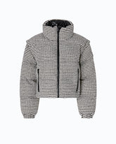 Tweed down jacket with detachable sleeves - | Pinko