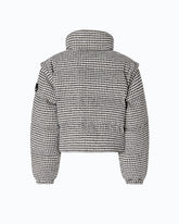Tweed down jacket with detachable sleeves - | Pinko