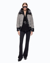Piumino in tweed e nylon - | Pinko