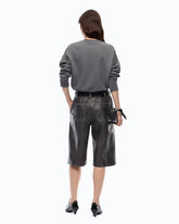Bermuda en toile effet vintage - Gris foncé | Pinko