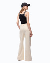 Fully rhinestoned fleece trousers - | Pinko