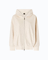 Sudadera con strass, cremallera y capucha - | Pinko