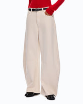 Barrel-fit bull denim jeans - | Pinko