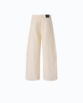 Barrel-fit corduroy trousers - Beige | Pinko