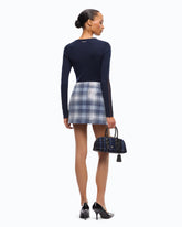 Minigonna con motivo check e paillettes - | Pinko