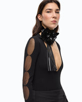 Pull body avec détails transparents - | Pinko