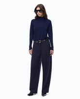 Rollkragenpullover aus Wolle und Kaschmir - Blau | Pinko