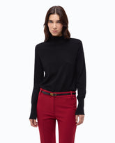 Wool and cashmere turtleneck sweater - Black | Pinko