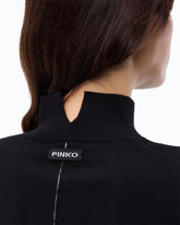 Wool and cashmere turtleneck sweater - Black | Pinko