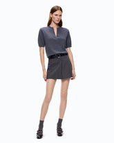 Pull à col V en laine et cachemire - Gris foncé | Pinko