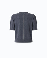 Pull à col V en laine et cachemire - Gris foncé | Pinko