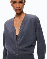 Wool and cashmere cardigan - Dark Grey | Pinko