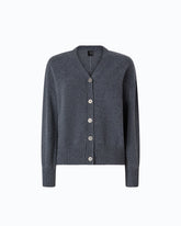 Wool and cashmere cardigan - Dark Grey | Pinko