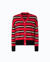 Wool and cashmere cardigan - Multicolor Red-Black | Pinko