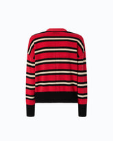 Wool and cashmere cardigan - Multicolor Red-Black | Pinko