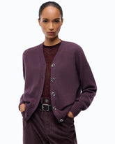 Wool and cashmere cardigan - Purple | Pinko