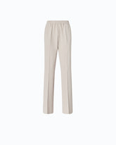 Pantalon droit à taille élastiquée - Beige | Pinko