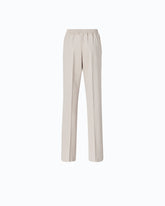 Pantalon droit à taille élastiquée - Beige | Pinko