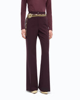 Plain-coloured palazzo trousers - | Pinko