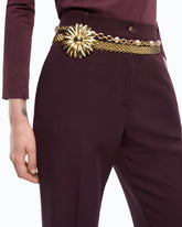 Plain-coloured palazzo trousers - | Pinko
