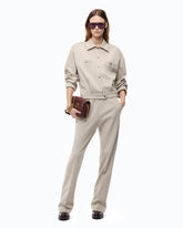Relaxed-fit overshirt in full Milano-knit fabric - Beige | Pinko