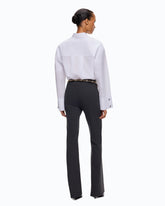 Chemise en popeline avec poignets bijou - | Pinko